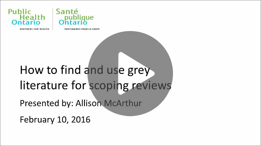 How To Find And Use Grey Literature For Scoping Reviews